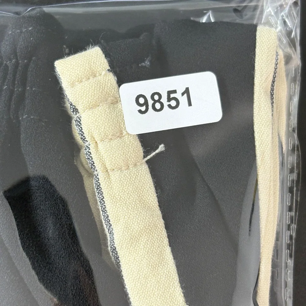 Tory Burch Women Pants Sz 0 Cream Black Rowing Stripe Colorblock Elastic Waist